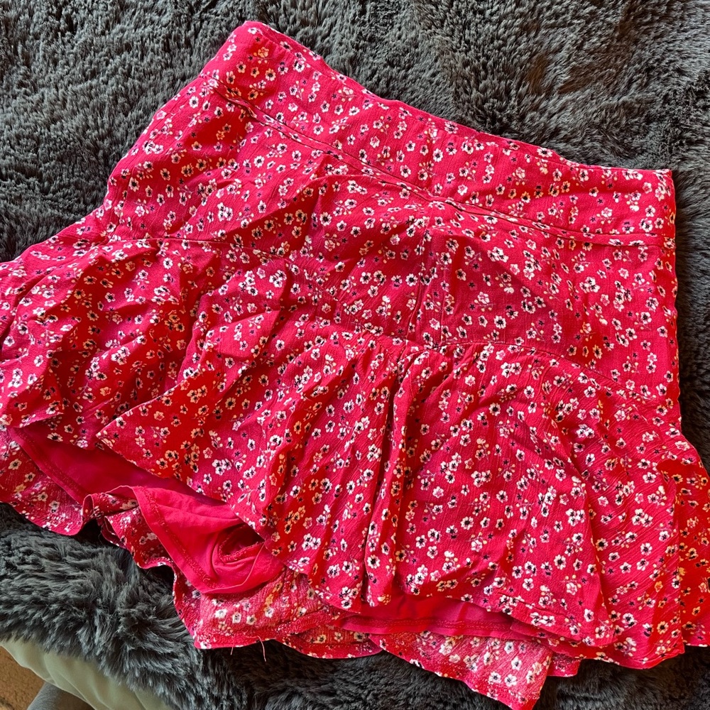 Princess Polly Women's Red and White Skirt